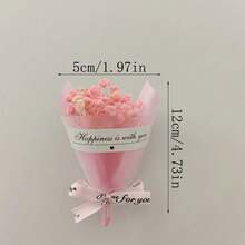 1支星空不死花乾燥迷你花束,適用於情人節/七夕節/家居裝飾/紀念品 - 粉紅色 - 查看 2