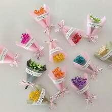 1支星空不死花乾燥迷你花束,適用於情人節/七夕節/家居裝飾/紀念品 - 粉紅色 - 查看 7