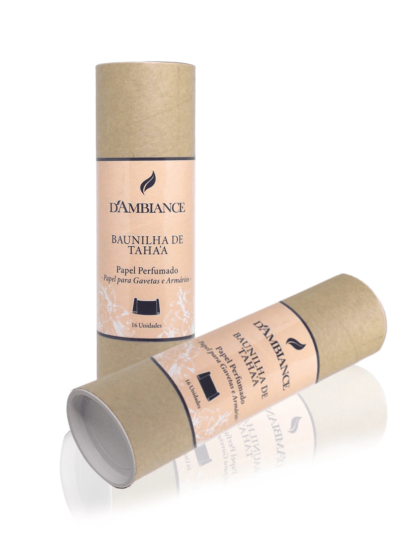 Papel Perfumado Dambiance 16 Folhas Aromatizador Gavetas Armários Closets - Baunilha de Tahaa - Fragrância frutada - Visão 1