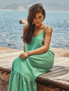 Women Dresses - Màu xanh Bạc hà - Xem 2
