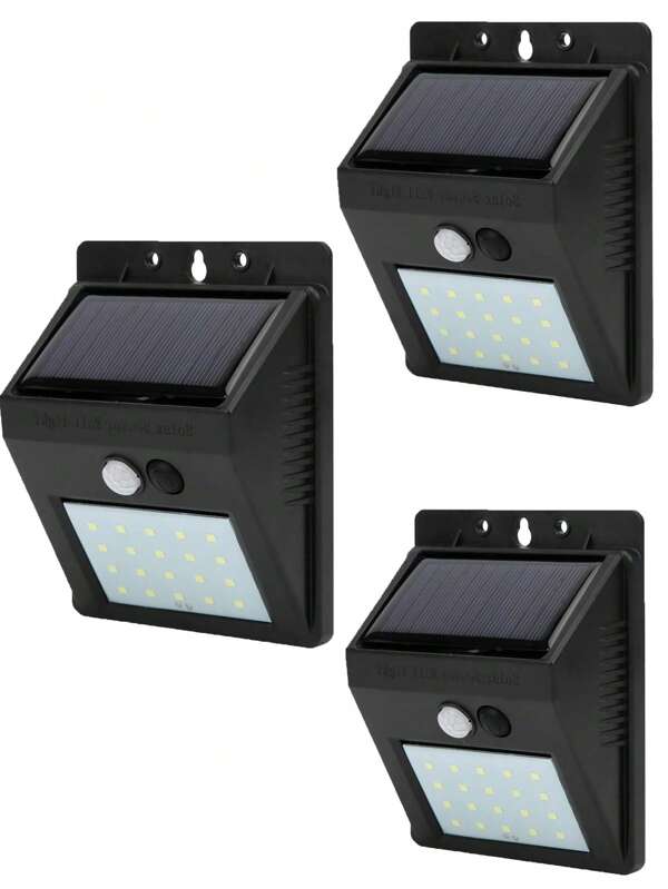 3pz Lampara Led Solar Reflector Exterior Jardin Sensor Luz