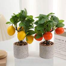 1入組模擬水果盆栽 - 橘子盆栽 - 查看 3
