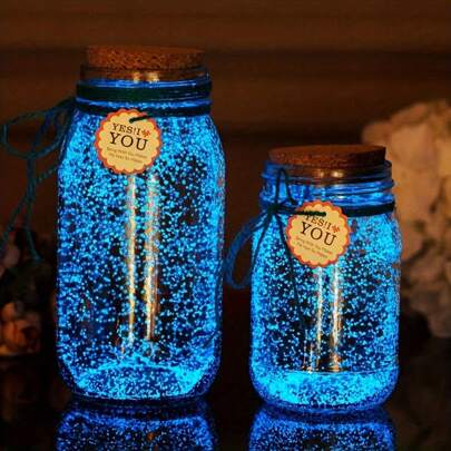 10000 piezas/paquete Granos luminosos de arena azul celeste, partículas resplandecientes para hacer artesanías de cielo estrellado en botellas, decoración de fundas de teléfono, el mejor regalo