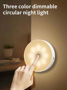 1個導光板式led夜燈,3檔調光、無限調色溫、無線充電、磁鐵和可攜式設計,適用於宿舍、衣櫃、櫥櫃、床頭、臥室、小台燈 - 白色 - 查看 1