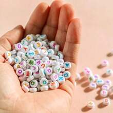 100/500/1250 Peças Contas Redondas De Alfabeto De Acrílico Para Pulseira, Colar, Brinco, Chaveiro, Corrente De Telefone, Tornozeleira E Outros Suprimentos De Fabricação De Joias Diy, Acessórios De Decoração Para Presentes De Aniversário/dia Dos Namorados/festa