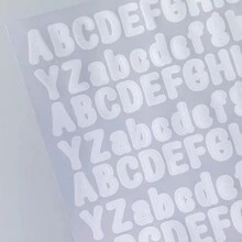 1張白色英文字母組合貼紙 - 白色 - 查看 4