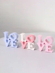 1pc LOVE Silicone Candle Molds DIY Scented Plaster Pendants Making Tools