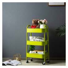 Debao Makeup Cart, Movable Rolling Organizer Cart, 3 Tier Metal Utility Cart, Reseda
