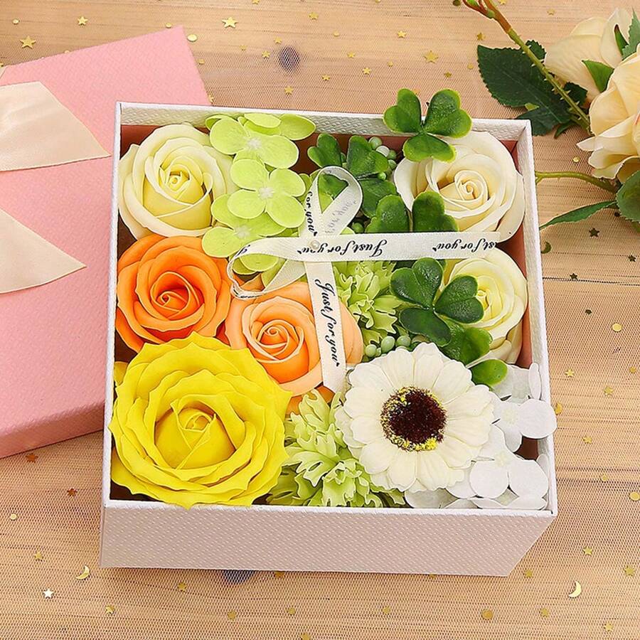 1 bộ Hoa xà phòng Hộp Ngày giáo viên Ngày lễ Mẹ Hoa hồng Qủa tặng Đối với Giáo viên Mẹ - Nhiều màu - Xem 1