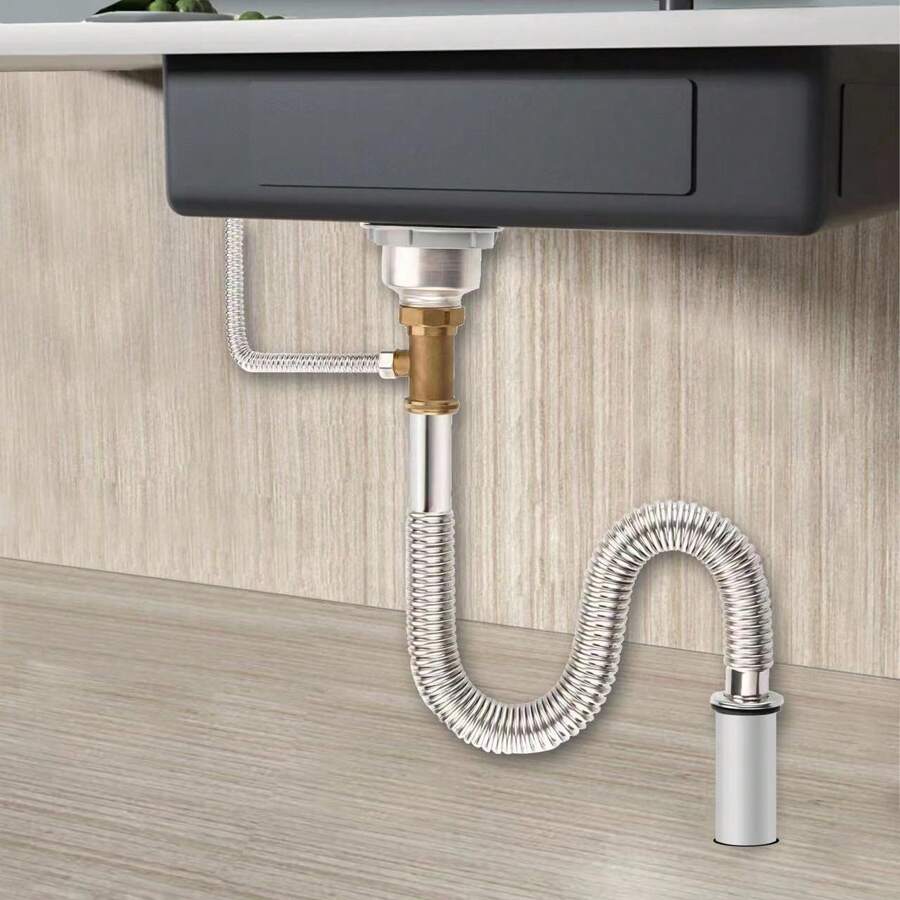 High Temperature Resistant Stainless Steel Kitchen Sink Drainage Pipe