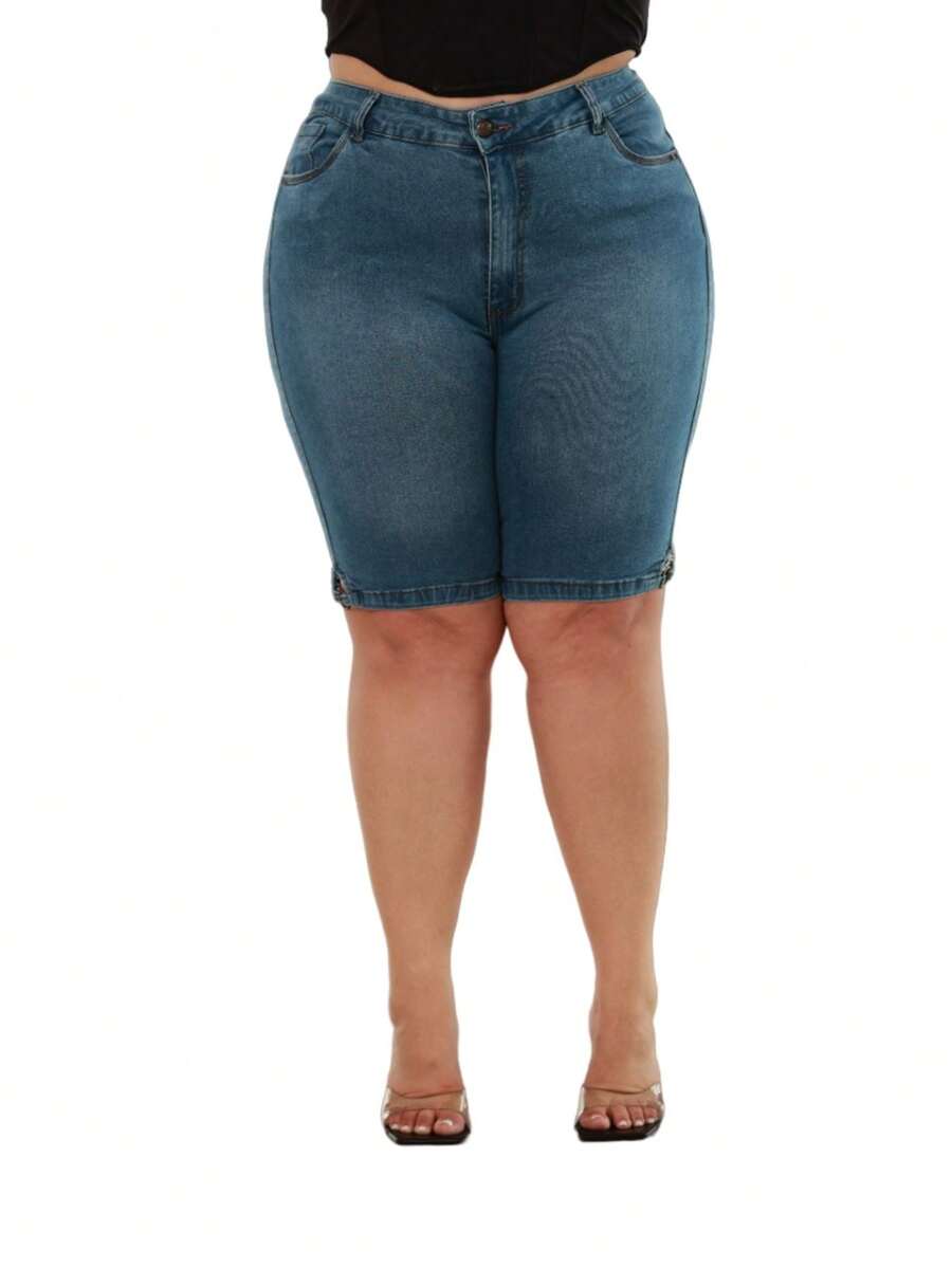 Women Shorts - Màu xanh bụi bặm - Xem 1