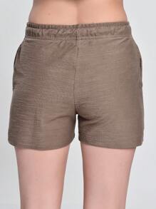 Women Sports Shorts - 鏽棕色 - 查看 2
