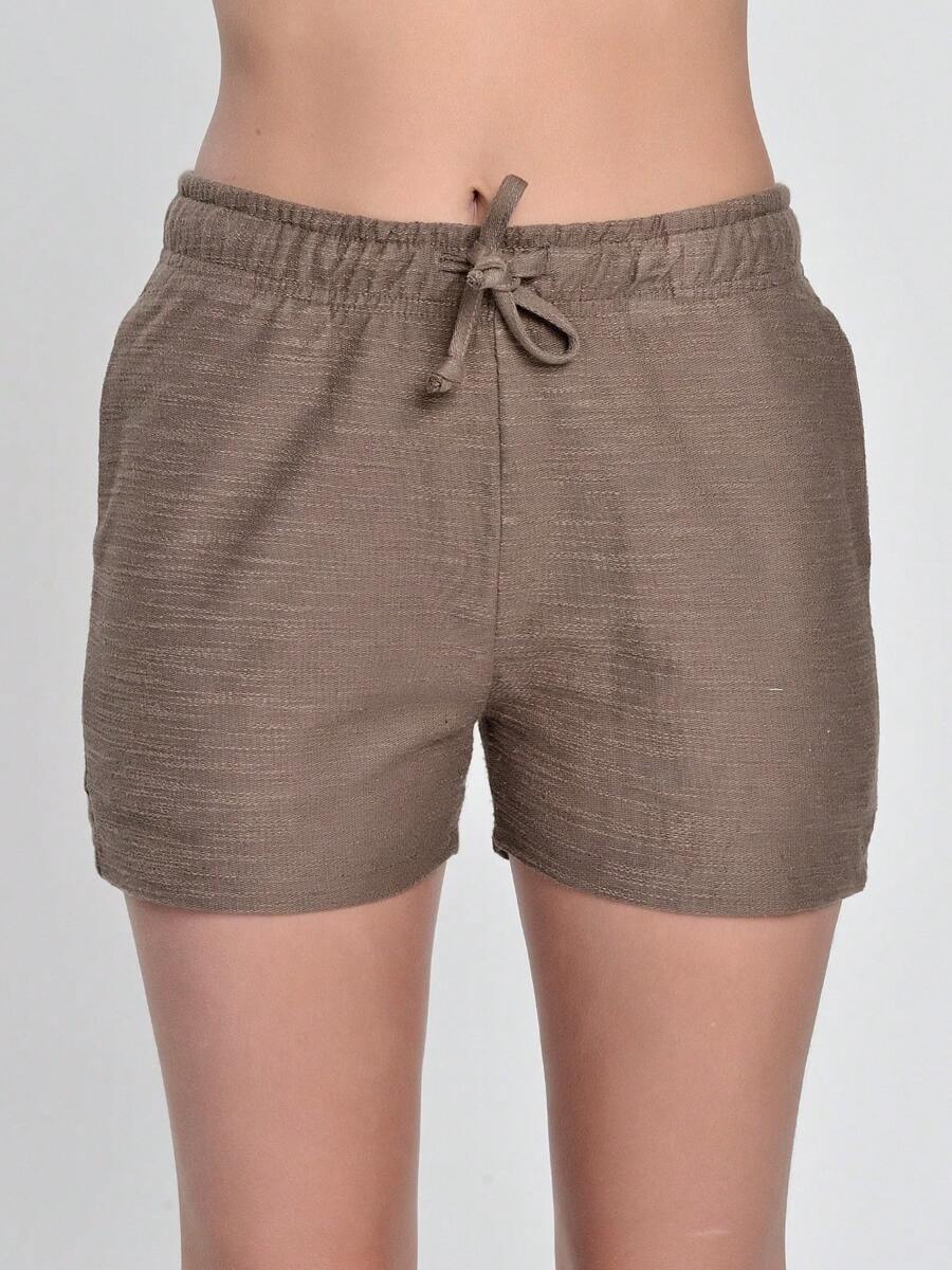 Women Sports Shorts - 鏽棕色 - 查看 1