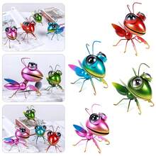 4pcs Metal Praying Mantis Insect Garden Decoration, Vivid Insect And Eye-Catching Creative Design Ornament For Outdoor Garden Window Lawn Study Room Decor - Multicolor - View 1