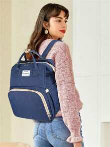 Mochila Pañales Cuna Impermeable Multifunción Para Bebe Portátil