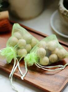 10 顆/批 Diy 天然樟木球實心樟木珠 1.8 公分附香袋用於衣櫃防蛀、防蟲、防潮、防黴、除臭 - 彩色 - 查看 6