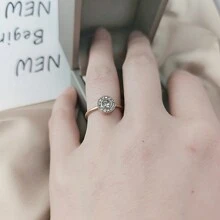 優雅小巧的鑽戒,適合女性日常配戴 - ARR-095 - 查看 1