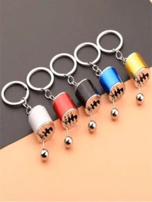 1pc Metal Car Transmission Shaped Fidget Toy For Adults, Modified Gear Shift Lever Keychain, Stress Relief Spinner(Random Color) - Multicolor - View 5