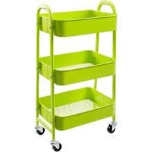 Debao Makeup Cart, Movable Rolling Organizer Cart, 3 Tier Metal Utility Cart, Reseda
