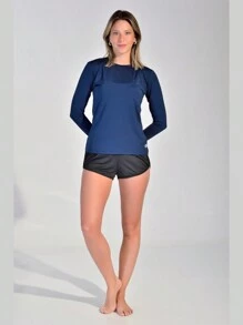 Women Sports Tees & Tanks - Navy Blue - View 4