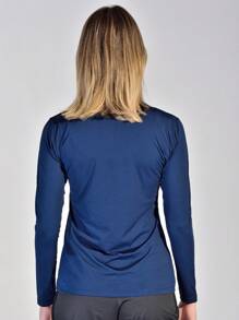 Women Sports Tees & Tanks - Navy Blue - View 3