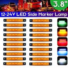 20 cái 12V-24V 3.8" 6 Led Mặt trước Ở phía sau Bên Người đánh dấu Chỉ báo Led Đèn Chỉ báo Đối với Ô tô/xe hơi Xe tải Đoạn phim giới thiệu Xe buýt - trắng - Xem 2