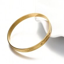 时尚 22k 镀金新娘手链，宽款经典手镯，婚礼珠宝，女士礼物 - 31 - 查看 10