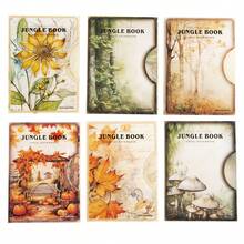 30pcs/Pack Background Material Paper, Jungle Diary Series Autumn Forest Decoration For Diy Collage - Multicolor - View 6