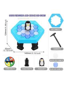 1 件腦筋急轉彎兒童玩具,拯救企鵝遊戲,親子互動益智遊戲,男孩益智玩具,生日禮物 - 彩色 - 查看 3