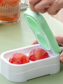 Large Ice Ball Mold Whiskey Silicone Ice Cube Tray For Home & Commercial Use, Mini Fridge Friendly, Ice Storage Container - Green - View 8