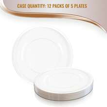 Clear Round Disposable Plastic Charger Plates (13") - Clear - View 7