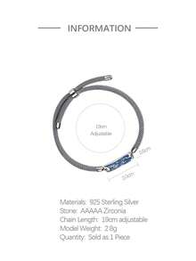 1pc Personalized Fashionable 925 Silver Blue Fish & Twig Bracelet, Perfect For Women Daily Wear/Birthday Party/Valentine's Day Gift, Women Only - Multicolor - View 4