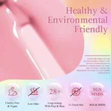 4入組7.5ML單色凝膠指甲油套裝，包含基礎底油，橡膠底油和無粘上光油，適用於UV / LED燈，指甲藝術，沙龍或家庭使用，生日禮物 - 彩色 - 查看 4