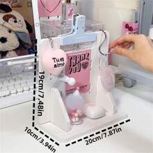 Ins Trắng Lỗ Tấm bảng Giá lưu trữ máy tính để bàn Học sinh Bàn Văn phòng phẩm Đồ trang trí Giá lưu trữ - trắng - Xem 2