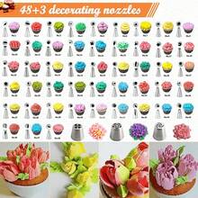 Cake Decorating Supplies Kit, 132pcs Baking Pastry Tools For Beginner, Spherical Mold, Cake Turntable Stand, 3 Russian Piping Nozzles, 48 Numbered Piping Tips, Angled Spatula, With Pattern Chart - Multicolor - View 6