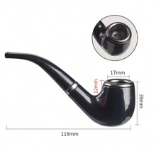 1 pezzo Pipa da fumo in rame di stile portatile aromatica in resina, unisex, per principianti, come regalo per le vacanze, con retina per l'essiccazione e raschietto, forniture per il ritorno a scuola