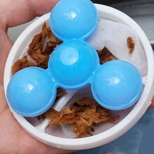 1pc/3pcs Blue Washing Machine Floating Hair Removal Filter Mesh Bag, Laundry Cleaning Tool - 1PC Blue - View 3