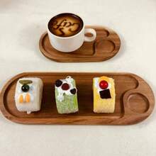Acacia Wooden Tray For Tea Set, Snacks, Food, Fruits, Kitchenware, Coffee, Jewelry, Restaurant - Brown - View 6