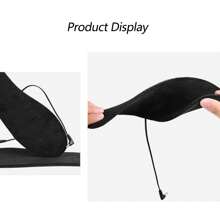 男士女士鞋墊加熱鞋墊可水洗隨意切割 Eva 鞋墊適合家庭和辦公室會議室使用 - 黑色 - 查看 6