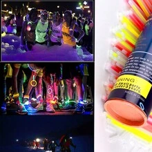 100 Pulseras Neón Fosforescente Glow Stick Fiestas Eventos - Verde - Ver 5