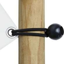 5pcs/Pack Spherical Elastic Rope Curtain Storage Camping Rope Tent Rope Multi-Functional Ball Head Elastic Rope Binding Rope Strap - Black - View 11