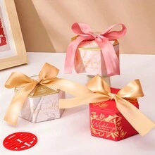 Conjunto De Cajas De Dulces Para Boda, Caja De Regalo De Dulces De Postre De Alta Gama Para Festivales/año Nuevo/compromiso Con Asa De Transporte Incluida - Conjunto de mármol - Ver 3