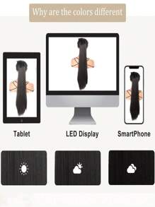 18-34 英寸超长直棕黑色马尾辫合成马尾接发，适合女性中国新年、音乐节、派对、角色扮演、节日和日常使用 - 巧克力棕 - 查看 8