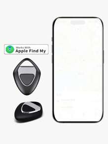 1入智慧型GPS定位器防丟盾形定位器，適用於Apple Find My App，ITag反丟提醒設備，用於汽車/鑰匙/寵物/孩童定位，Mfi認證的iOS系統智慧標籤，創意假日禮物 - 黑色 - 查看 4