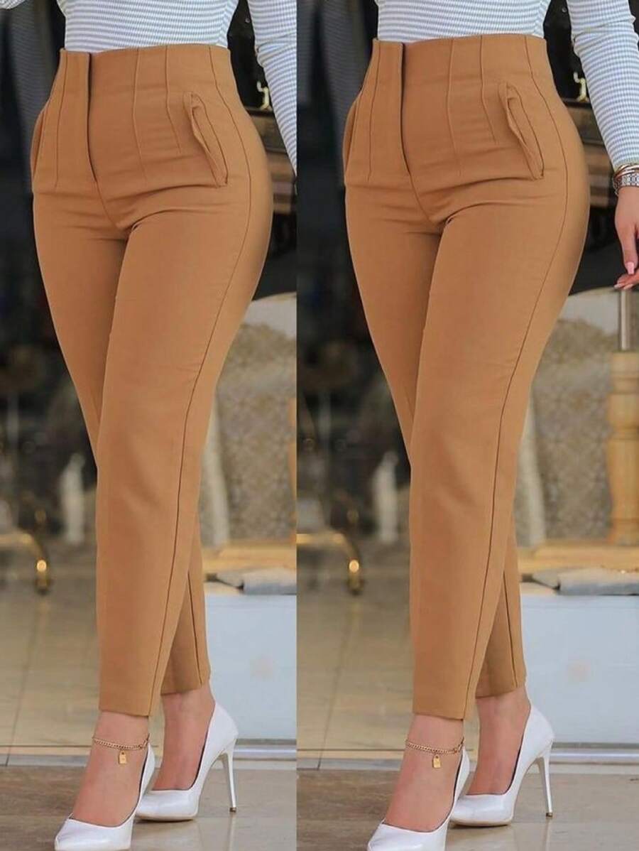 pantalon de vestir - Caqui - Ver 1
