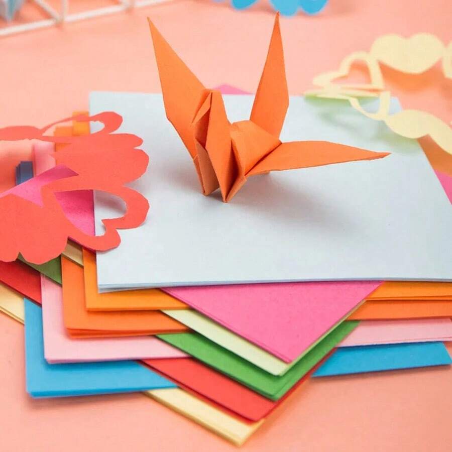 100 Sheets/Pack(15cm X15 Cm)Origami Paper Double Sided Color Origami DIY Origami Kit Fold Paper For DIY Kids Arts And Crafts Projects - Multicolor - View 1
