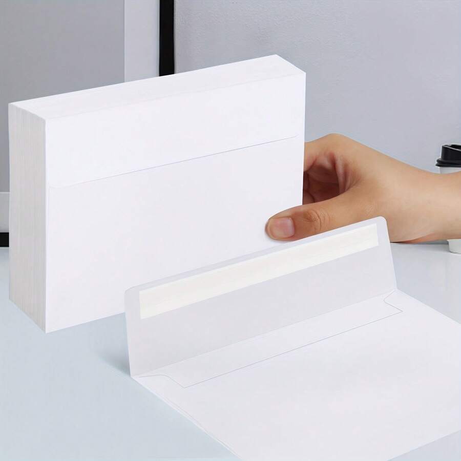 50 Packs 5x7 Envelopes, A7 Envelopes, 5x7 Envelopes For Invitations, Printable Invitation Envelopes, Envelopes Self Seal For Weddings, Invitations, Photos, Greeting Cards, Mailing - White - View 1