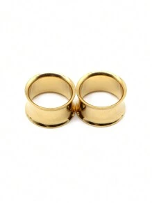 2 件耳塞套件不锈钢无螺丝适配耳塞隧道扩张器身体穿孔喇叭形耳环塞拉伸 - 擴耳器 - 查看 20