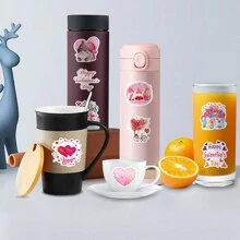 50pcs/Pack Valentine's Day Graffiti Stickers For Car, Luggage, Laptop - Multicolor - View 3