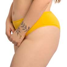 Plus Size Panties - 黃色 - 查看 2